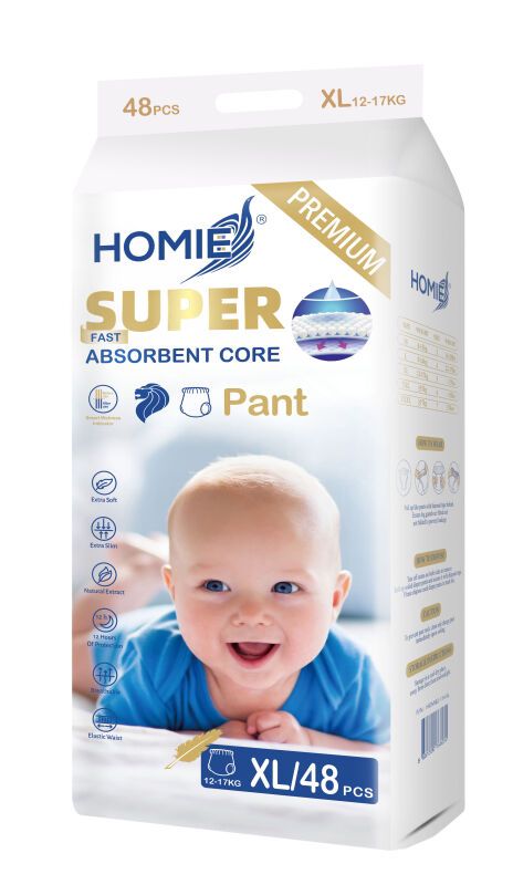 Homie Diaper Premium Ultra Thin Baby Diapers - Pant (Per Pack)